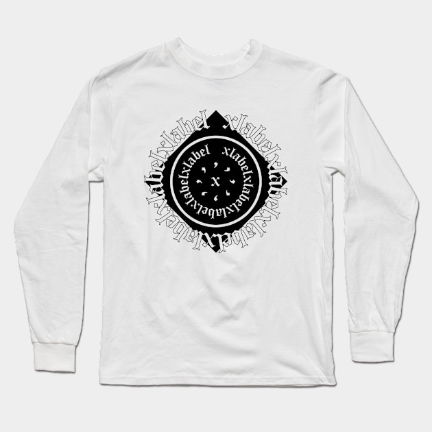 Circle text abstract rhombus Long Sleeve T-Shirt by xlabel